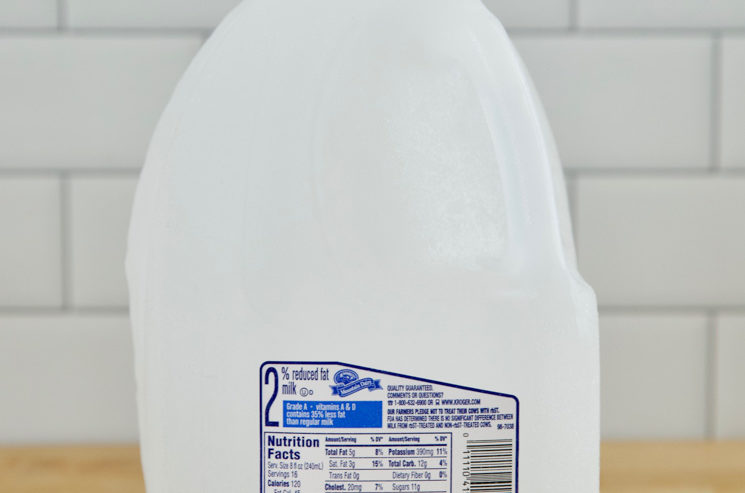 plastic milk jug frozen with water in it